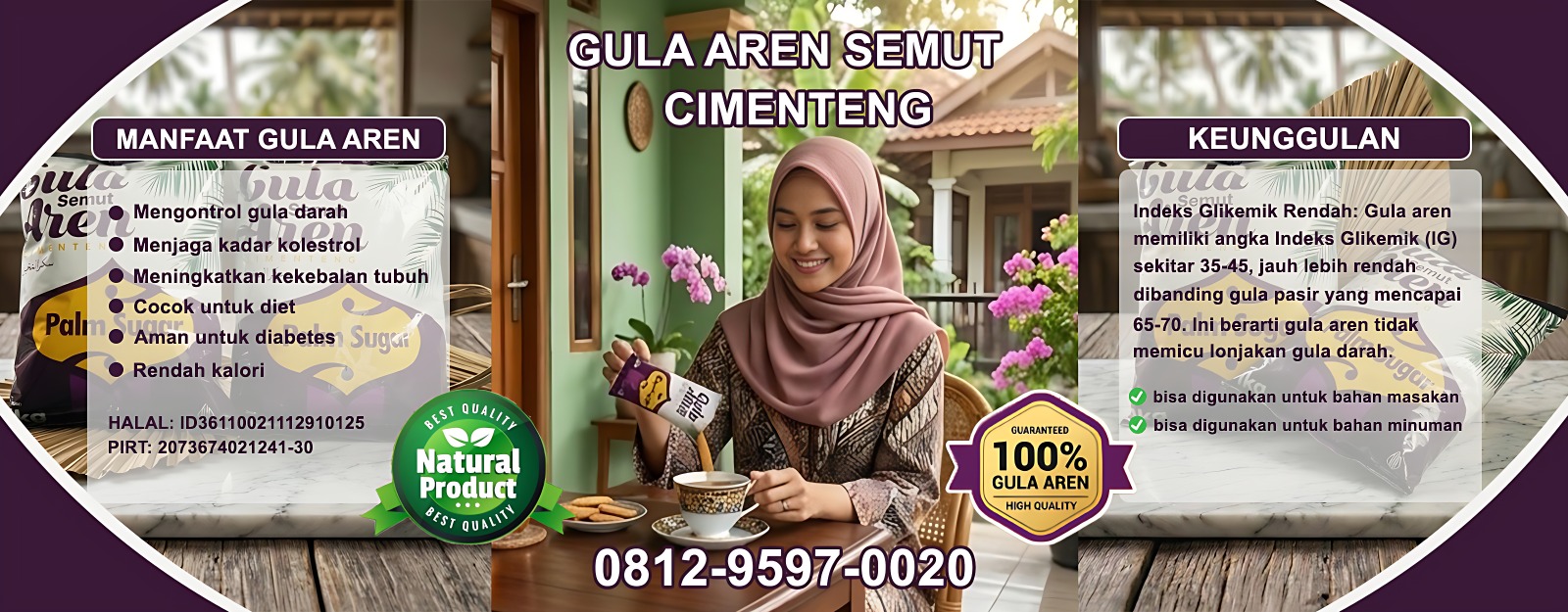 Header 081295970020 Perusahaan Pabrik Tempat Maklon Pusat Jual harga Agen Distributor Gula Aren Semut Cimenteng Berat 1kg 6gr Murah Berkualitas Terpercaya Asli 1